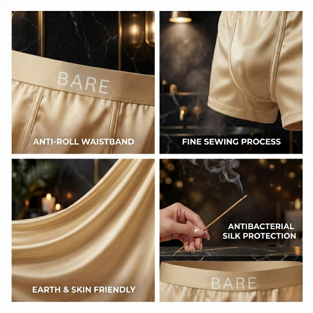 BARE Premium Silk Boxer-Elevated Comfort Every Day