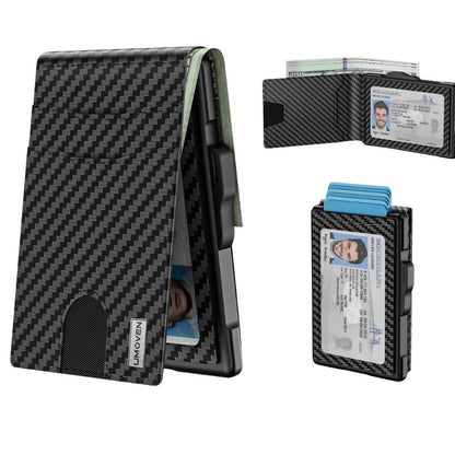 Slim Aluminum Wallet for Men with RFID Blocking